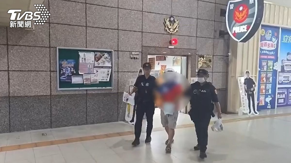 李姓男子襲警被移送法辦。(圖/TVBS)