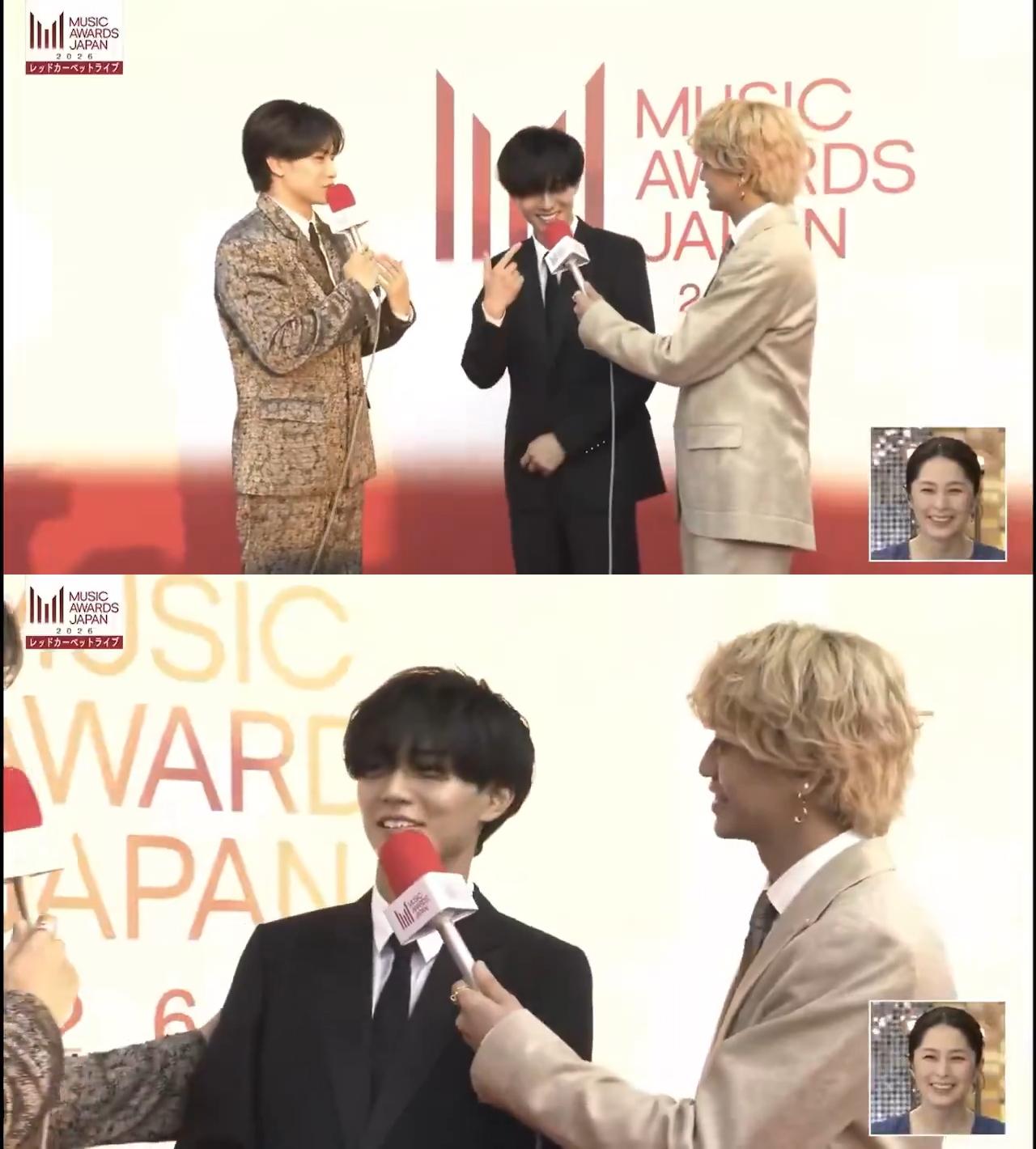 中島健人訪問同公司的King & Prince,氣氛歡樂和諧。(圖/翻攝自日網)