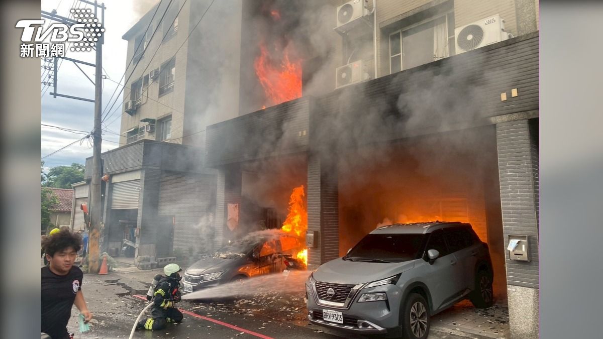 騎樓停滿車！南投透天厝陷火海　夫妻燒成焦屍、兒跳樓逃命重傷