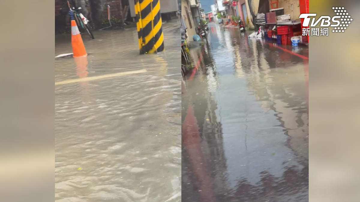 高雄左營大路低窪處也因大雨成為積淹水常態區域，當地居民對此相當無奈（圖／翻攝 threads@josierose._）