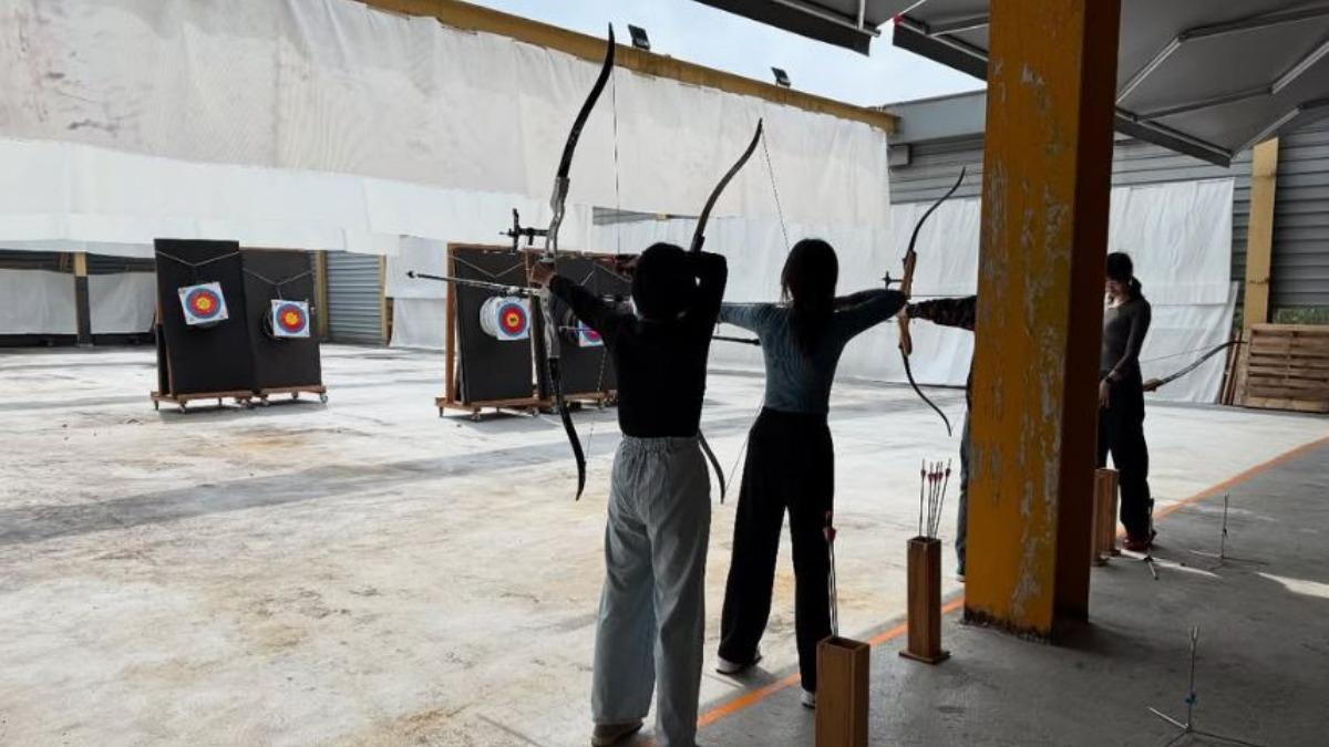 大安運動中心室內穿揚射箭場。(圖/翻攝自大安運動中心粉專)
