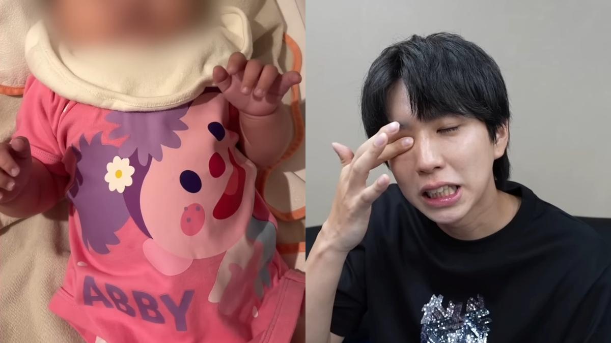 千萬YTR零歲愛女高燒41度！「痙攣發紫」緊急送醫　他鏡頭前痛哭失聲