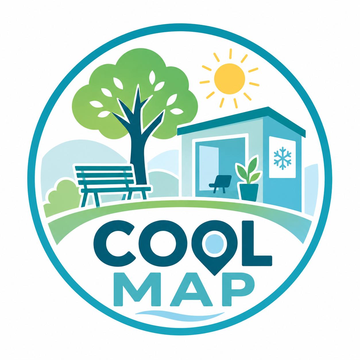 圖為「Cool Map抗高溫涼適地圖」標誌,民眾見到設有此標誌的場所可入休憩避暑。(圖/翻攝自環境部官網)
