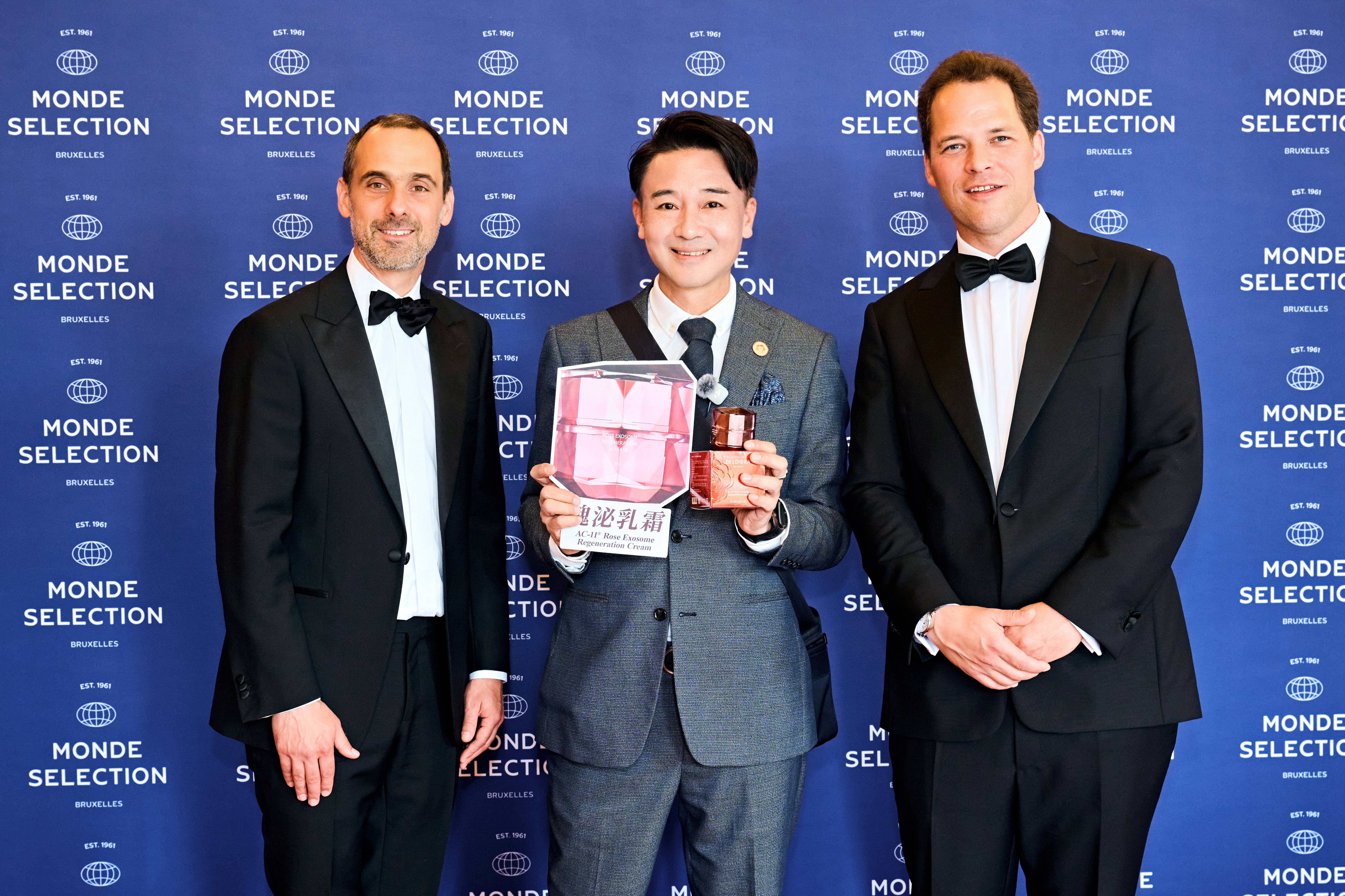 (圖說) 蓓朵娜外泌體瑰泌霜榮獲Monde Selection 比利時世界品質評鑑大賞「金獎」。