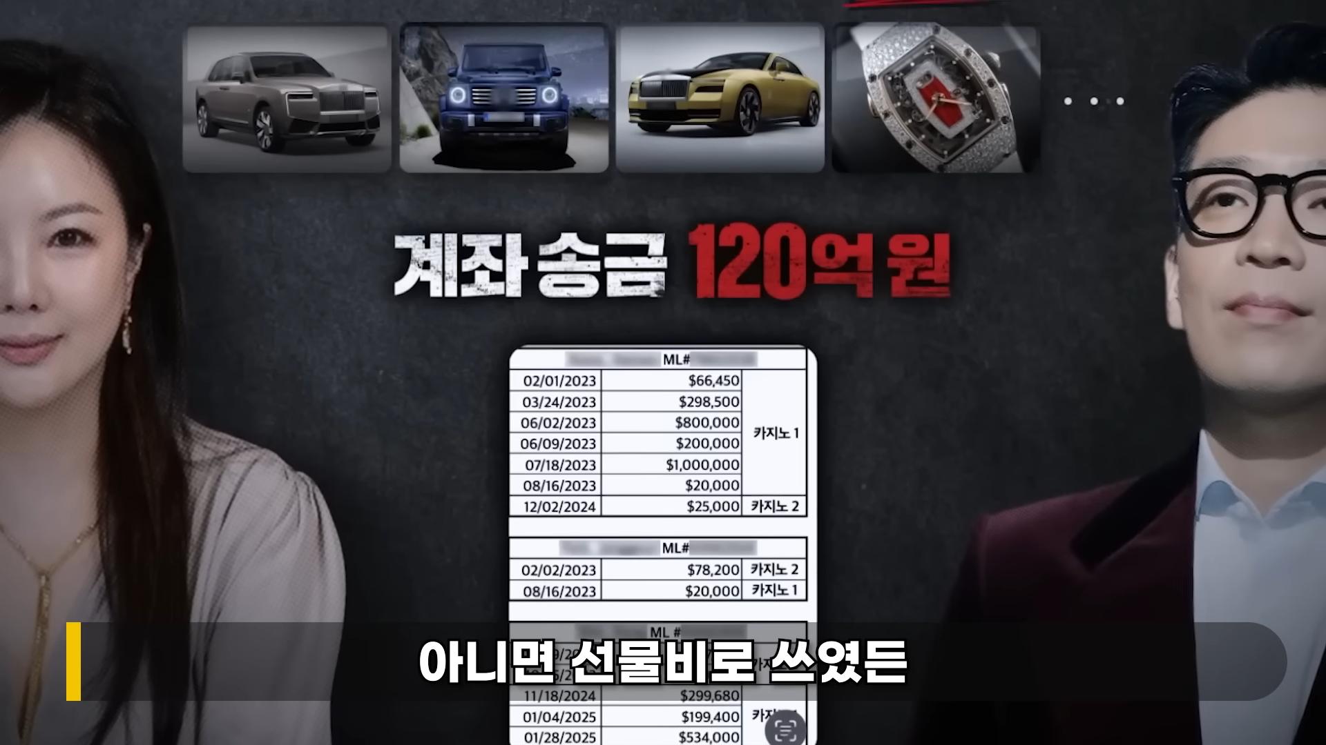 車佳媛甚至直接匯款韓幣120億元給MC夢。(圖/翻攝自연예 뒤통령이진호YouTube)