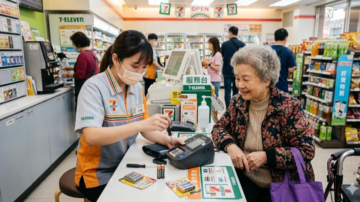 「沒關係,我付了」!小7店員暖幫阿嬤換血壓機電池 官方回應了
