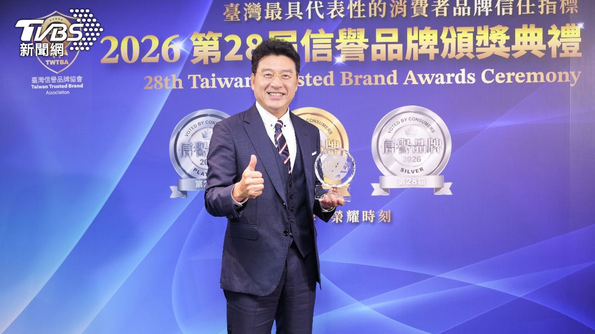 謝震武獲得「2026臺灣最受信賴名人」最受信賴新聞節目主持人。(圖/黃盈容攝)