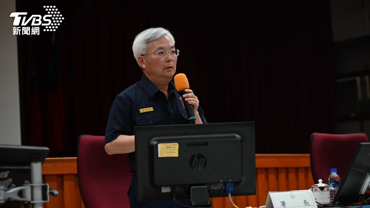 端午連假前夕，全國舉行擴大掃毒勤務，警政署長張榮興親自至新北市警察局主持勤前教育。（圖／TVBS）