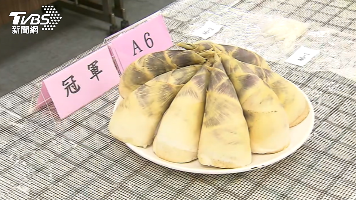 今年參賽的綠竹筍品質極佳，甜筍王糖度高達6.6，表現甚至超越全國大賽。(圖／TVBS)