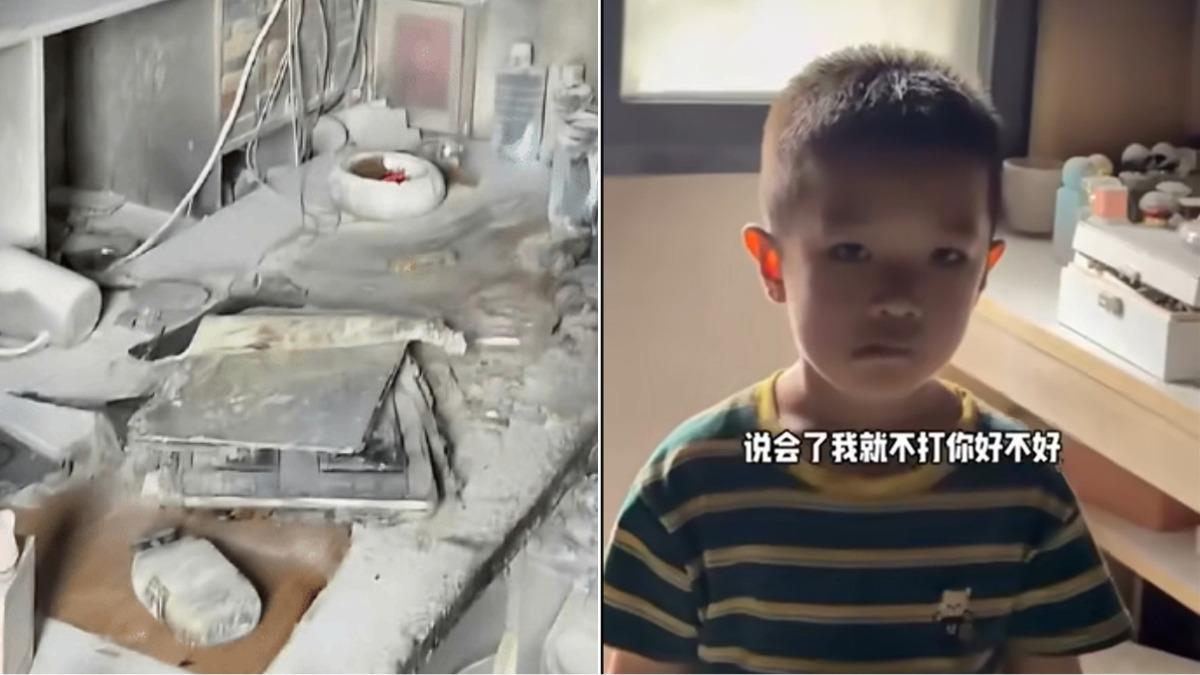 陸5歲童玩火燒光自己家!親爸損失百萬不生氣 真實反應被讚爆