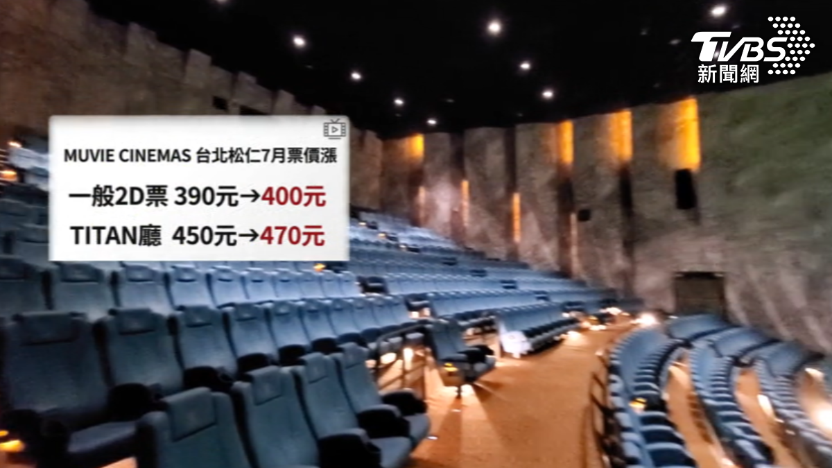 台北市的威秀松仁店自7月起調漲部分票。(圖/TVBS)