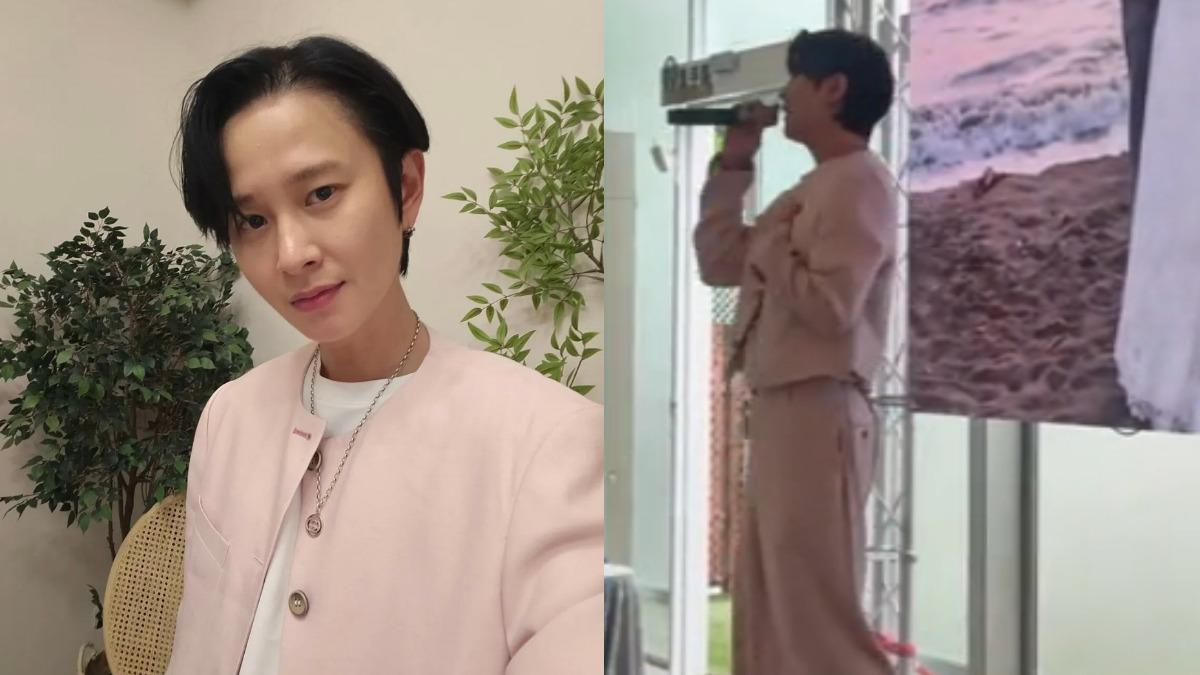 ZE:A成員旼佑來台為資深粉絲婚禮獻唱。（圖／翻攝自旼佑IG、candice_ij110授權提供）