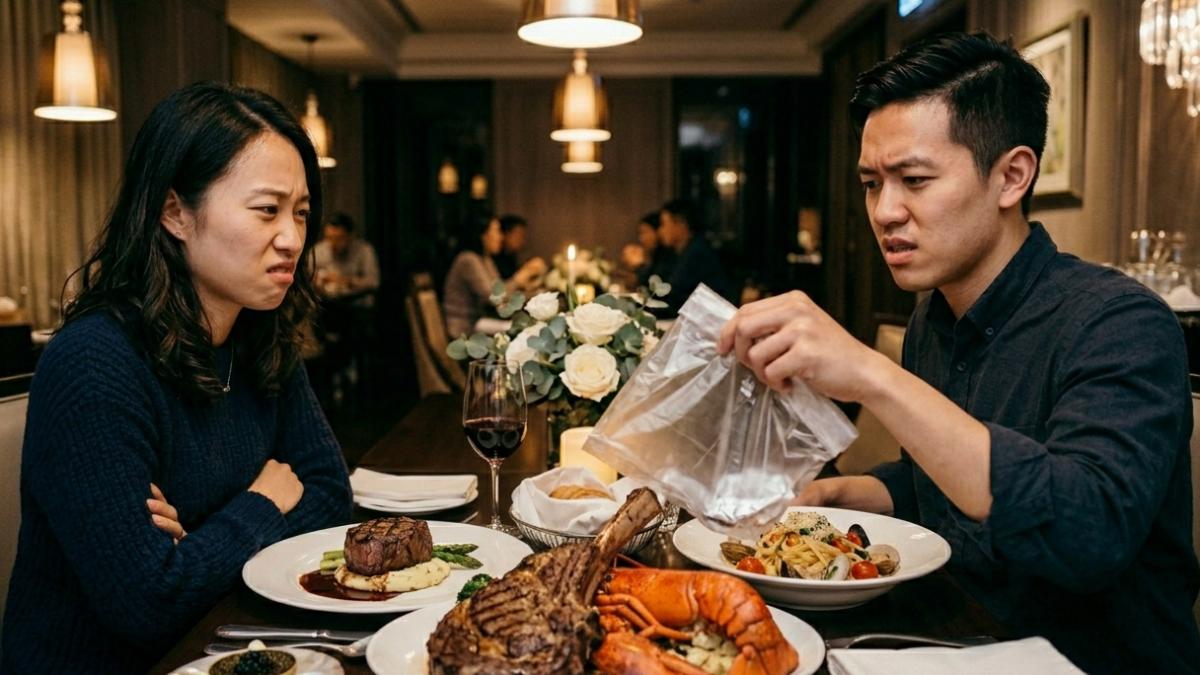 被當肥羊?妹子狂點「7千元大餐」吃3口喊飽 嫌打包丟臉秒走人