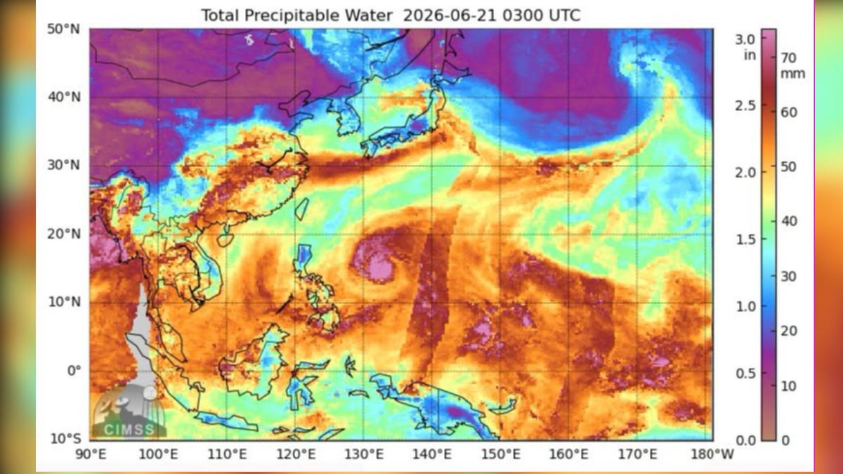 天氣/夏至炎熱台灣周邊「很乾」 鄭明典揭關鍵:颱風外圍沉降