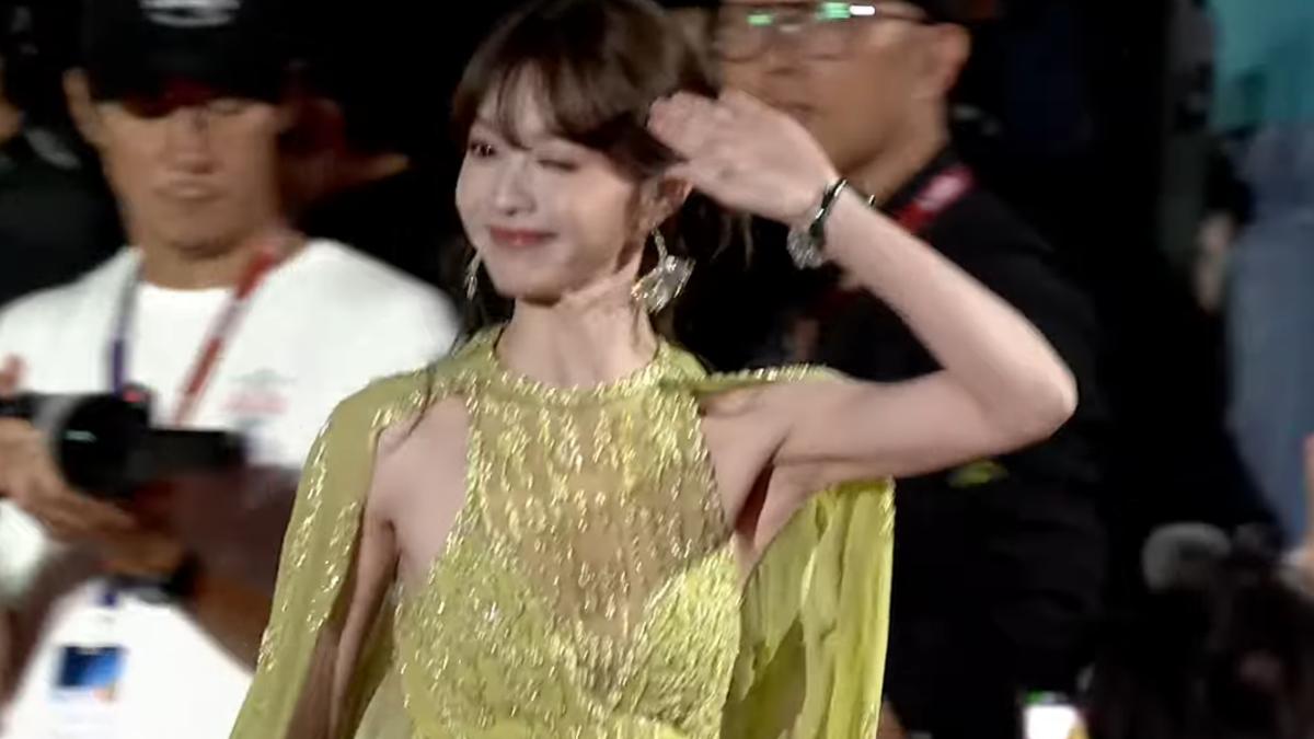 田曦薇表情甜美可愛。(圖/翻攝自KISF Global OTT Awards YouTube)