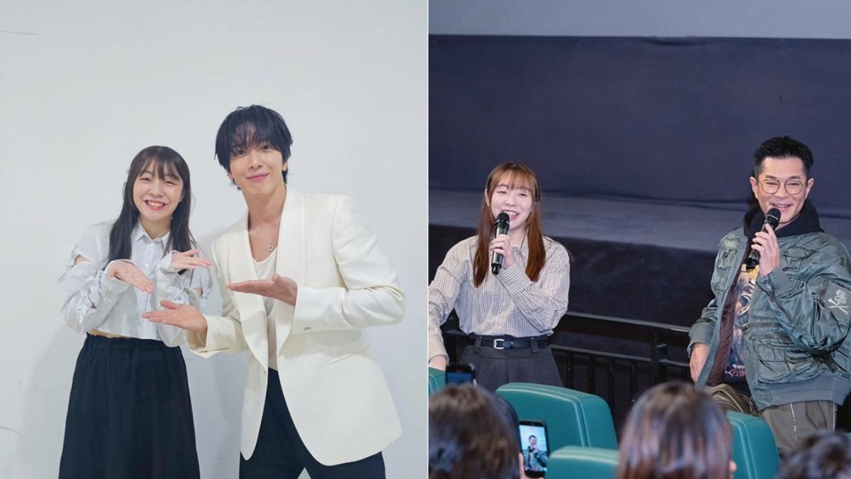 施可瑩曾主持過電影《尋秦記》活動與主角古天樂同台，也替韓星鄭容和主持見面會。（圖／翻攝施可瑩IG）