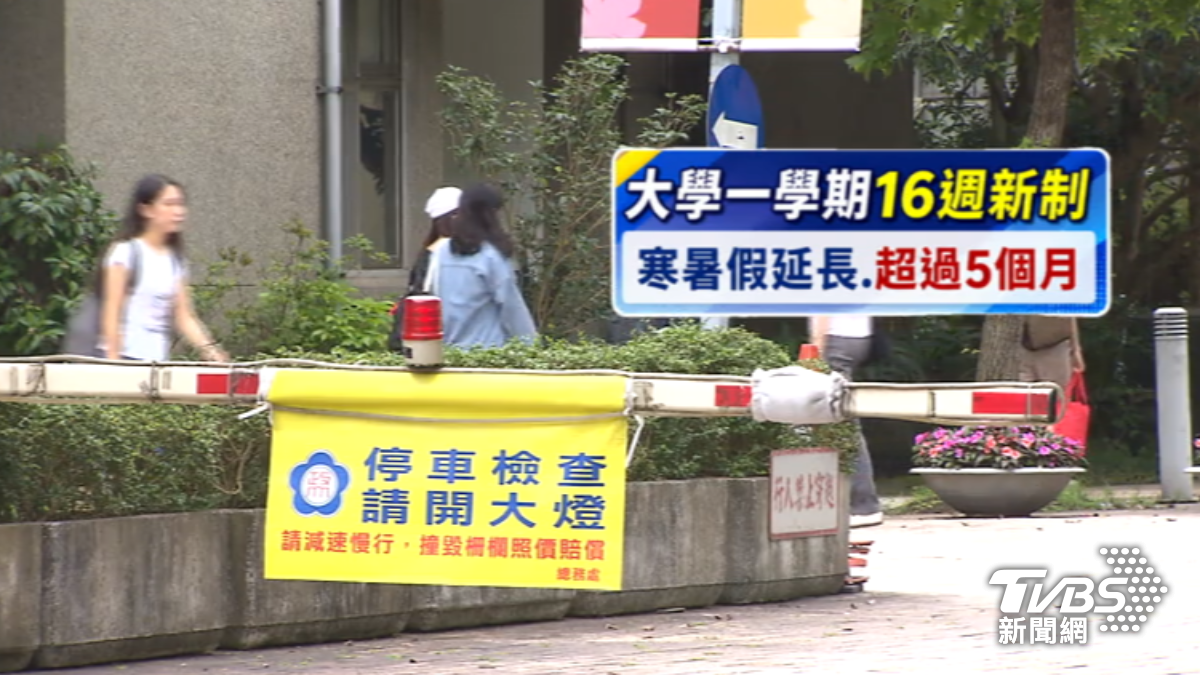大學一學期縮減成16週。(圖/TVBS)