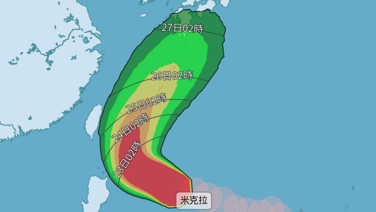 天氣／米克拉颱風增強！最新暴風侵襲率變了　1情況仍恐接近台灣