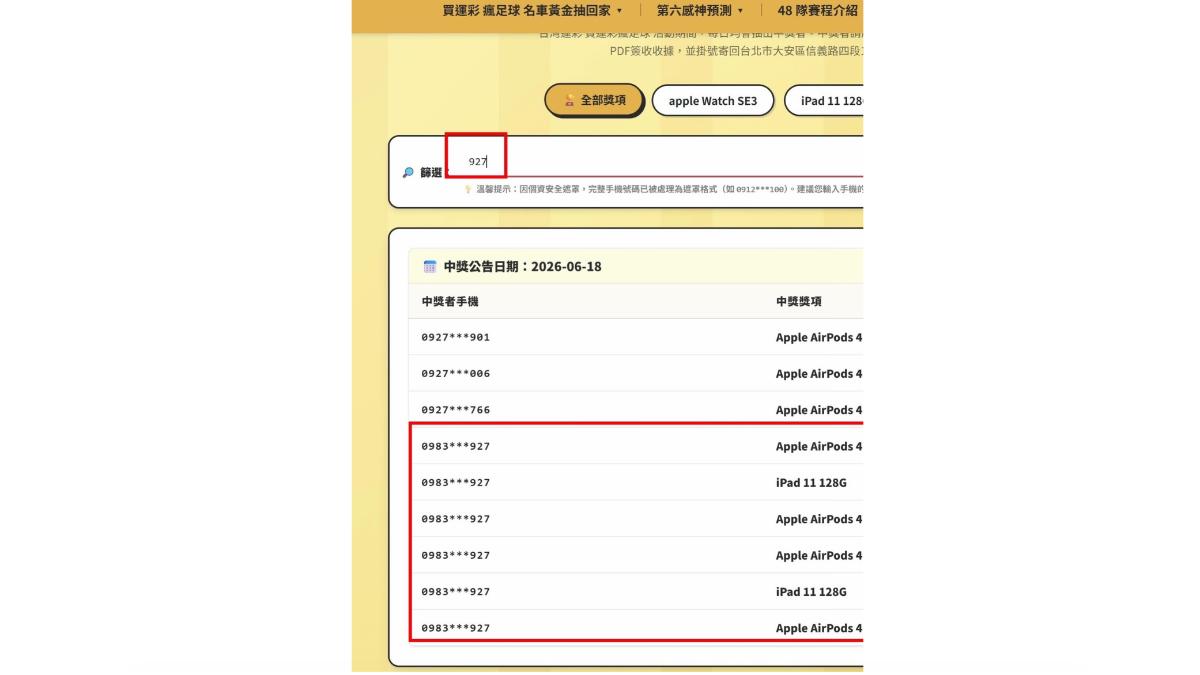 黑箱還天選之人？王鴻薇爆：運彩抽獎同一手機「連中六次」