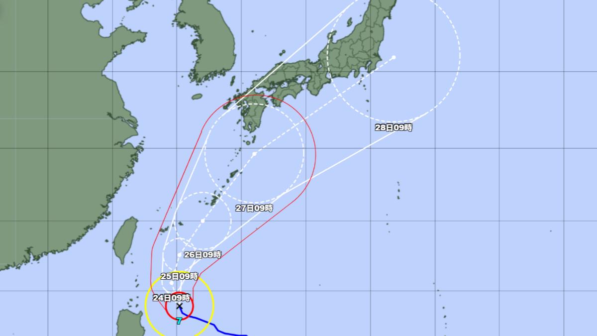 強颱米克拉最新路徑！日氣象廳：25日最接近台灣、後續恐襲日本