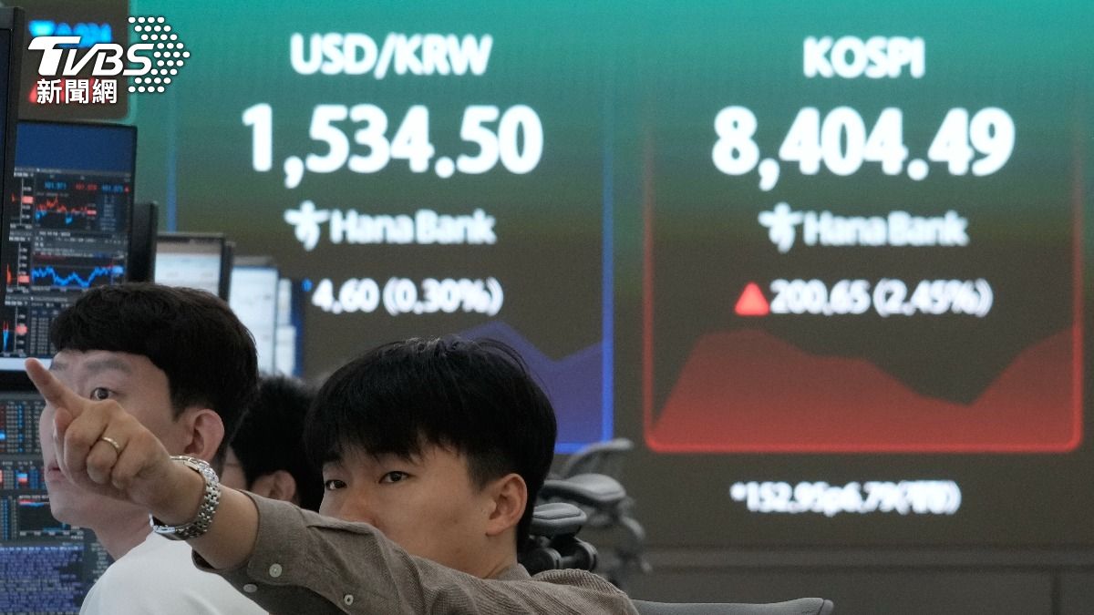 南韓股市告別黑色星期二後反彈(圖/達志影像美聯社)