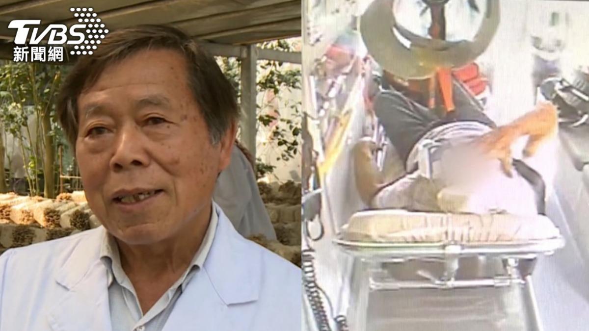 「牛樟芝之父」賴敏男遭槍擊後倖存,但腦部留下永久後遺症。(合成圖/TVBS資料畫面)
