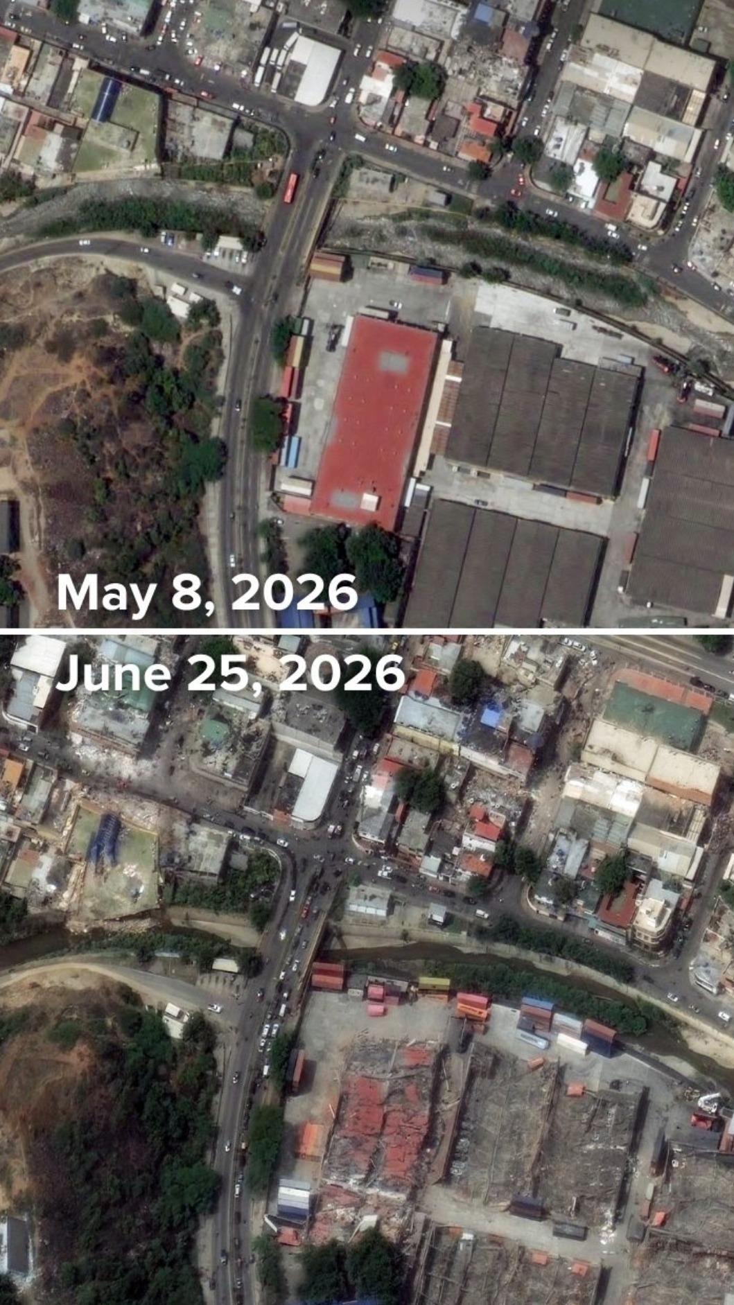 建築在地震後被夷為平地。(圖/翻攝自X@ABCWorldNews)