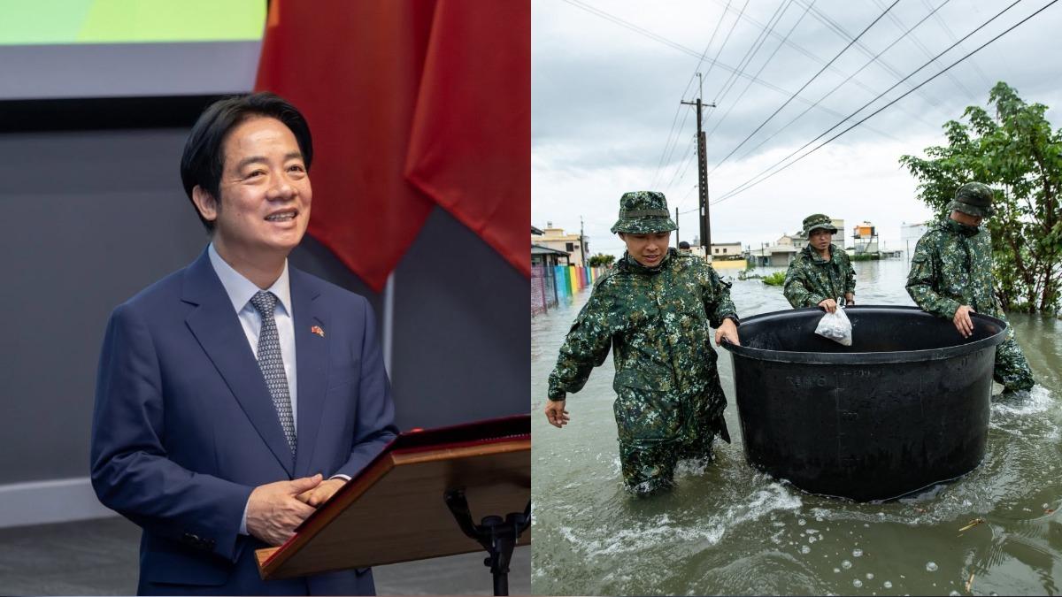 米克拉路過「全台變大魚缸」!總統賴清德:國軍投入救災