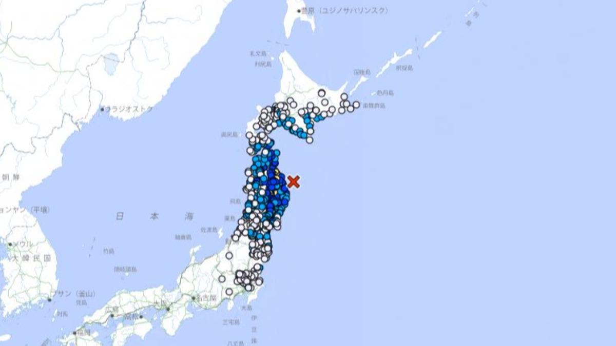 日本岩手縣近海「規模6.1地震」!最大震度5弱 東北多地有感
