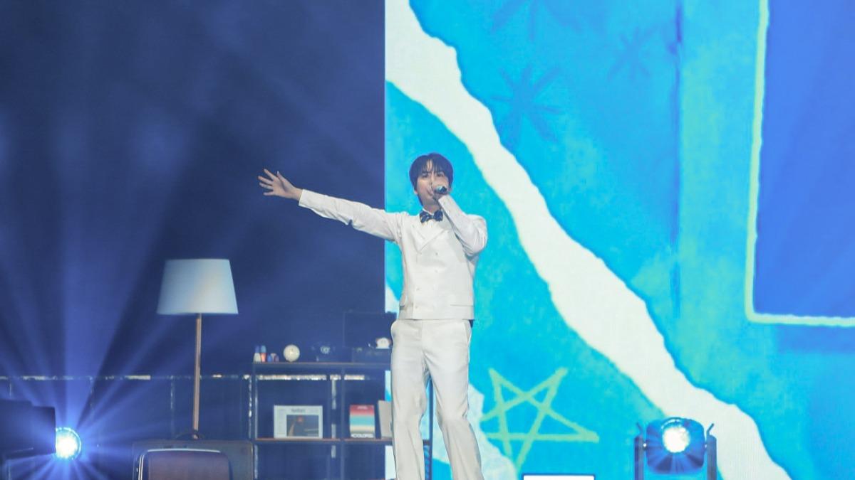 圭賢誠意滿滿,演唱〈至少還有你〉、〈那些年〉等多首中文歌。(圖/D-SHOW TAIWAN提供)