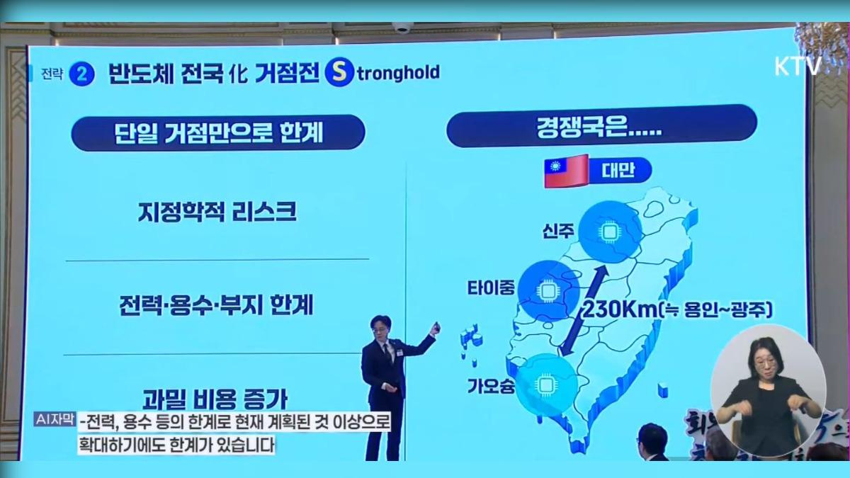 南韓AI園區完全仿效臺灣的科學園區。青瓦台在直播中,還出現臺灣國旗。(圖/翻攝青瓦台官網)