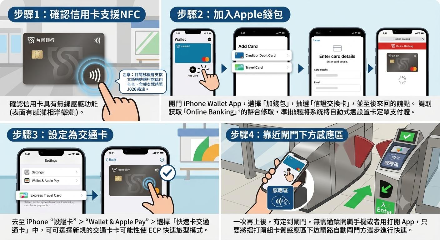 台北捷運-Apple Pay ECP-信用卡感應搭捷運-北捷多元支付-北捷QR碼教學