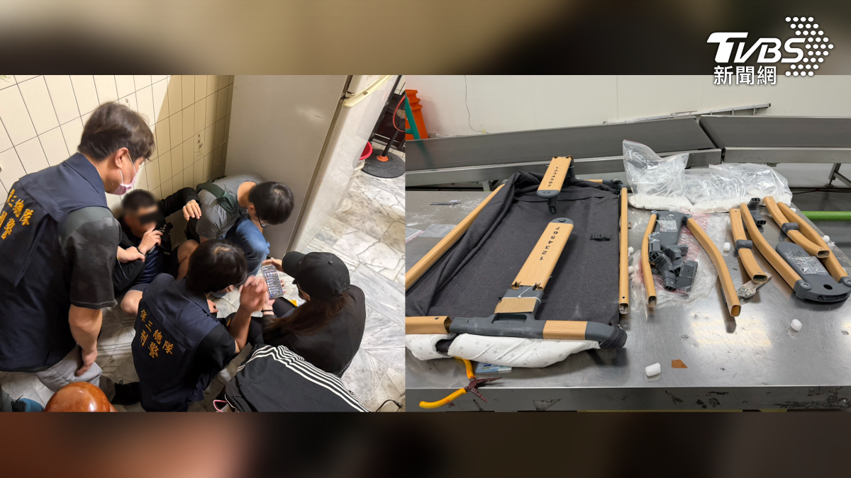 越南移工組跨國運毒集團!嬰兒車扶桿藏1.6kg毒品 警喬裝郵差破獲(圖/TVBS)
