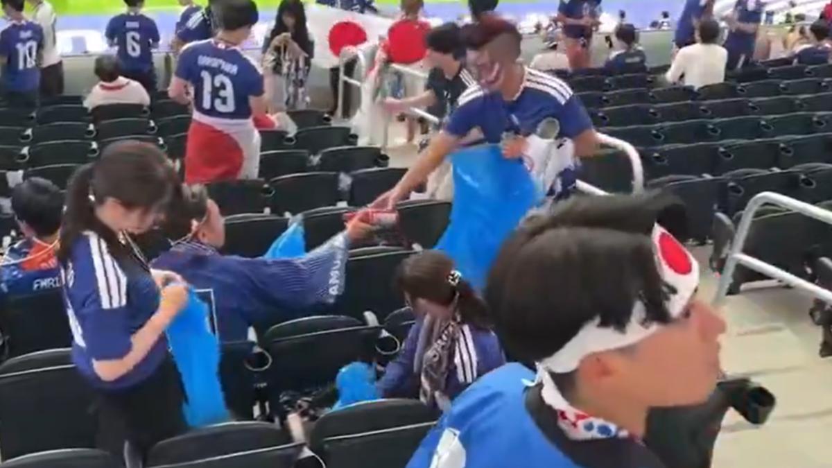 2026世界盃/遭淘汰日本球迷賽後仍撿垃圾! NFL球星也響應