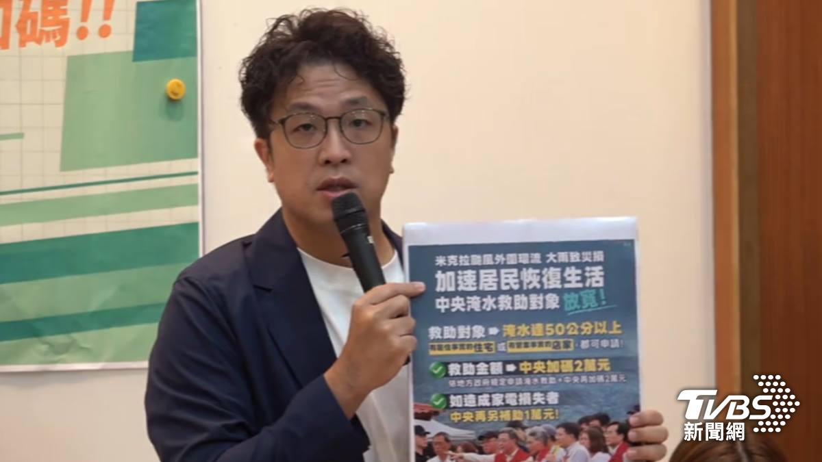 民進黨台北市長參選人沈伯洋。(圖/TVBS)