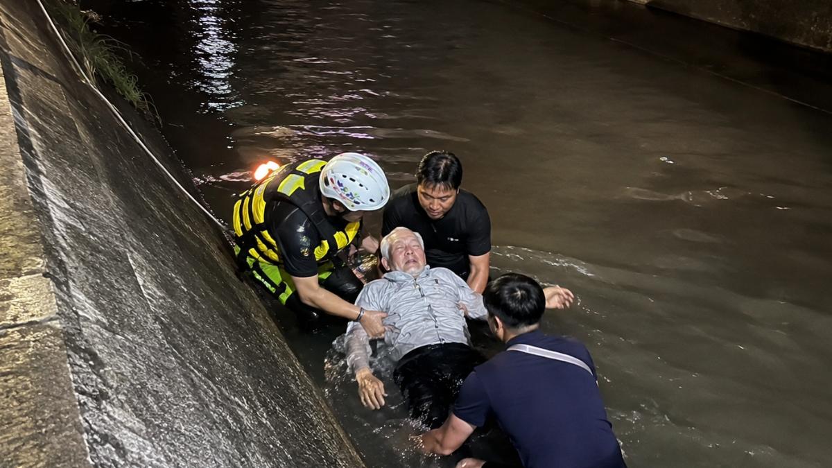 台中商圈麻園頭溪88歲翁「驚傳溺水」!熱心民眾、警消救回