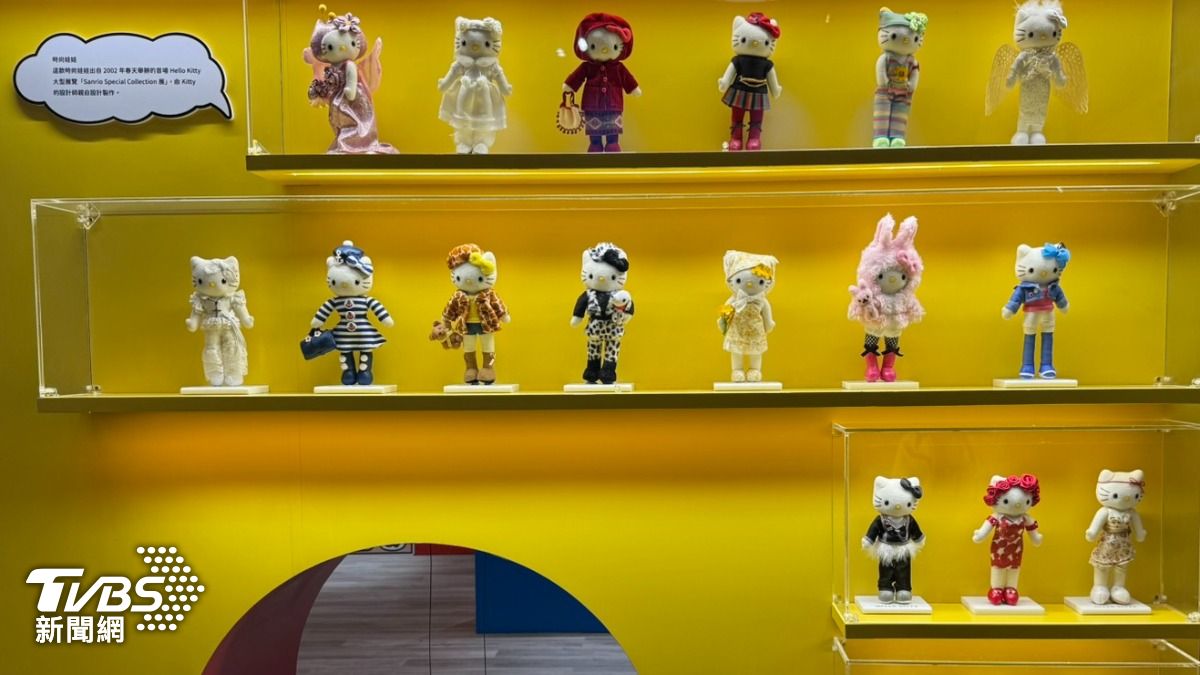 Hello Kitty 歷年來多變的造型風格與跨界合作魅力。(圖/林雅婷攝)