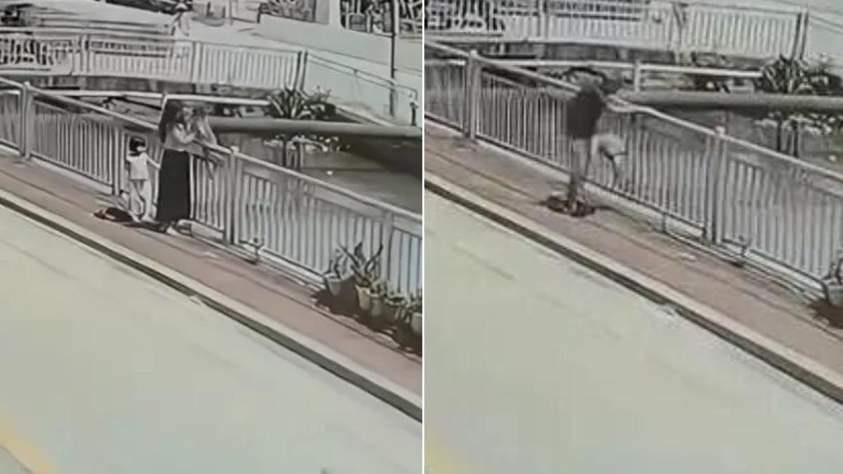 2名熱心路人將女童救回。(圖/翻攝自瀟湘晨報)