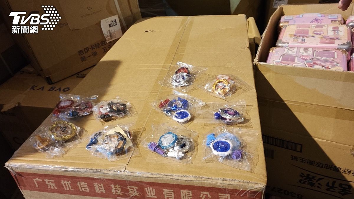 警方提醒劣質品恐在高速旋轉時碎裂四射造成兒童安全隱憂。(圖/TVBS)