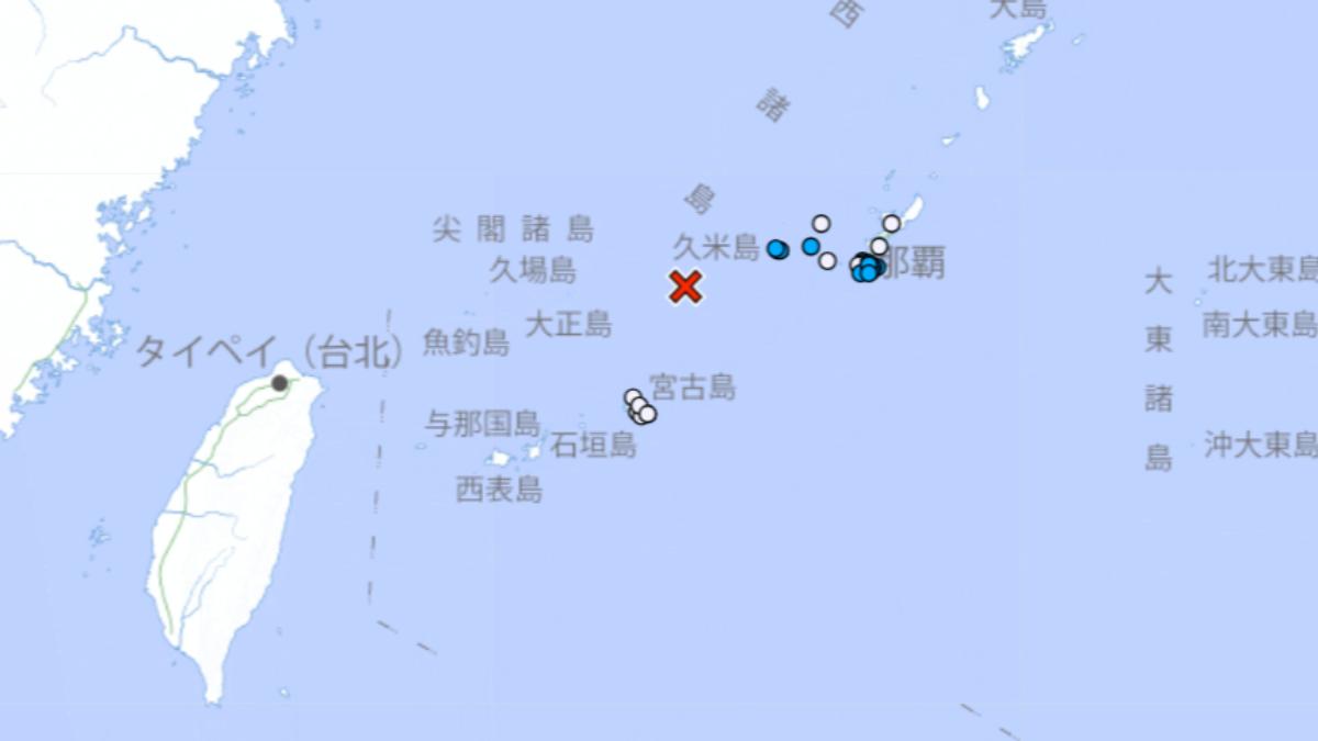 快訊/日本沖繩外海6.4地震!震源深度極淺 最大震度3