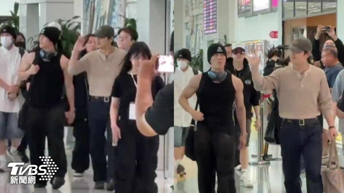 BTOB帥氣現身。(圖/TVBS)