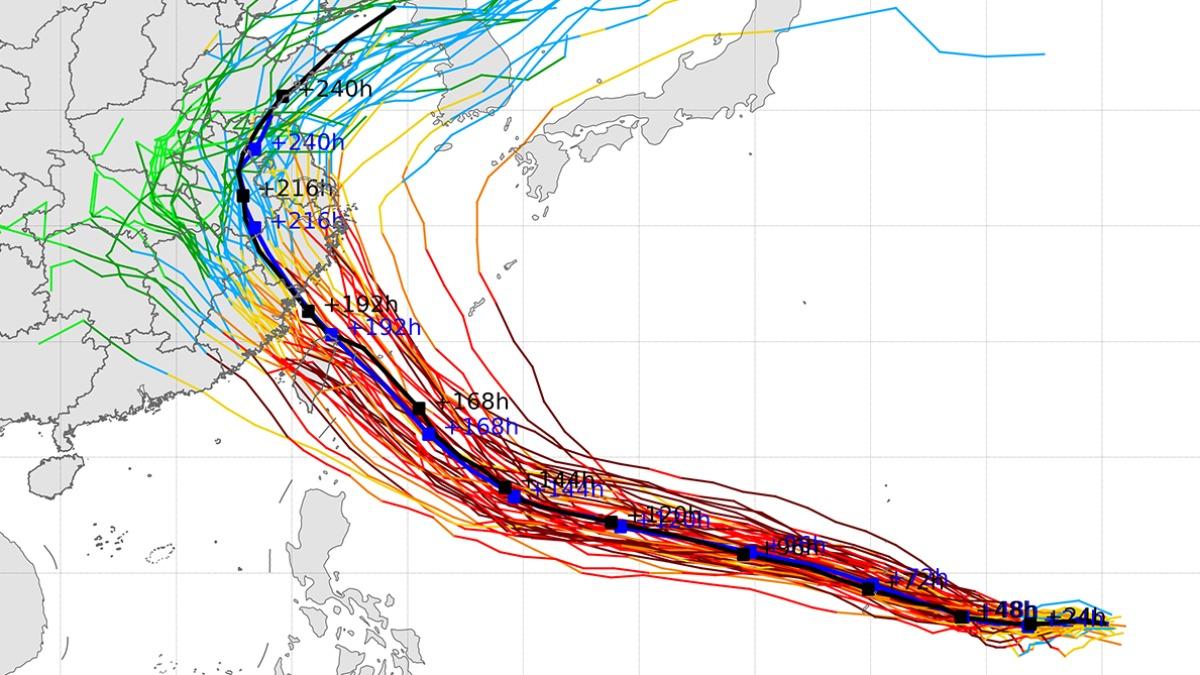 天氣/強颱巴威更壯了!飆「超級颱風」首次巔峰 路徑衝台灣東部