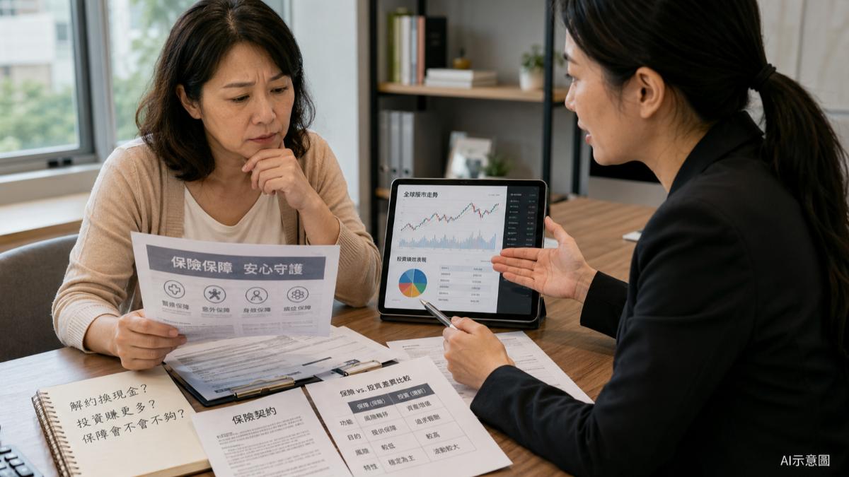 投資歸投資、保障歸保障,解約買股前先想清楚。(示意圖/AI)