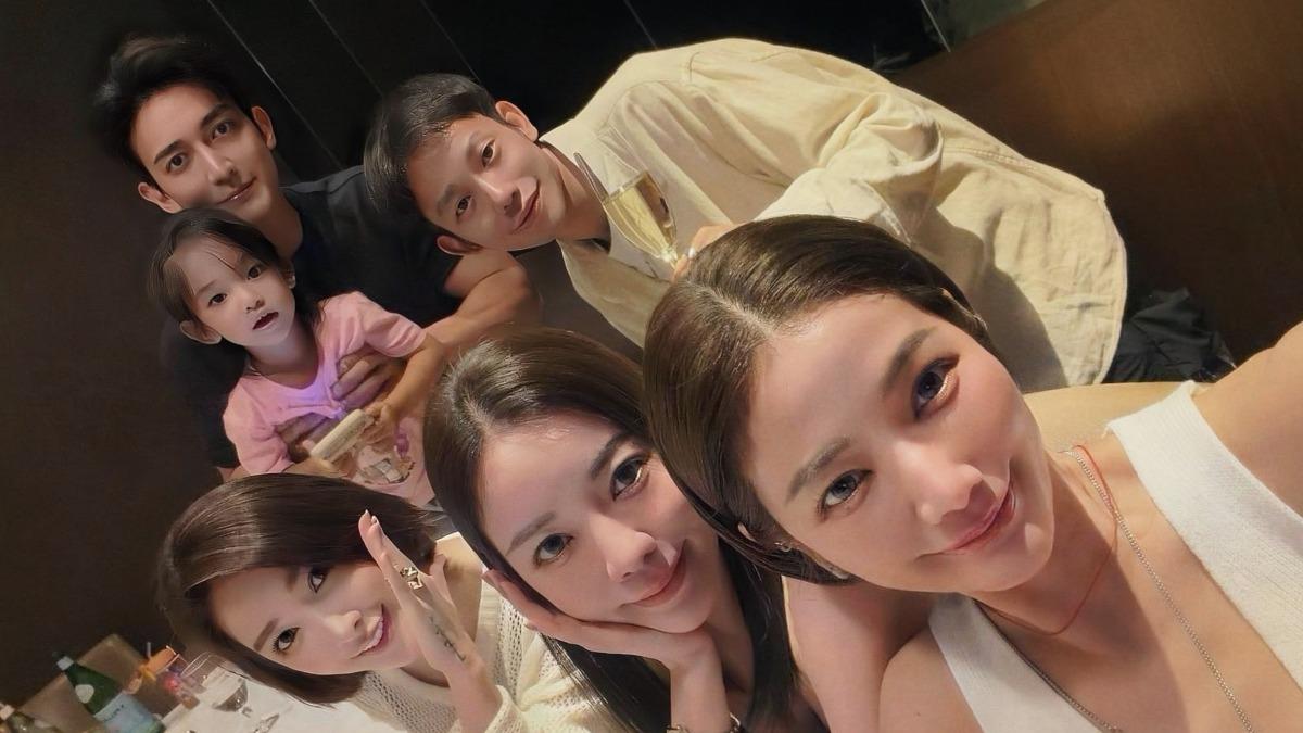 許路兒和弟妹、妹婿、外甥女合影。(圖/翻攝自lurehsu IG)