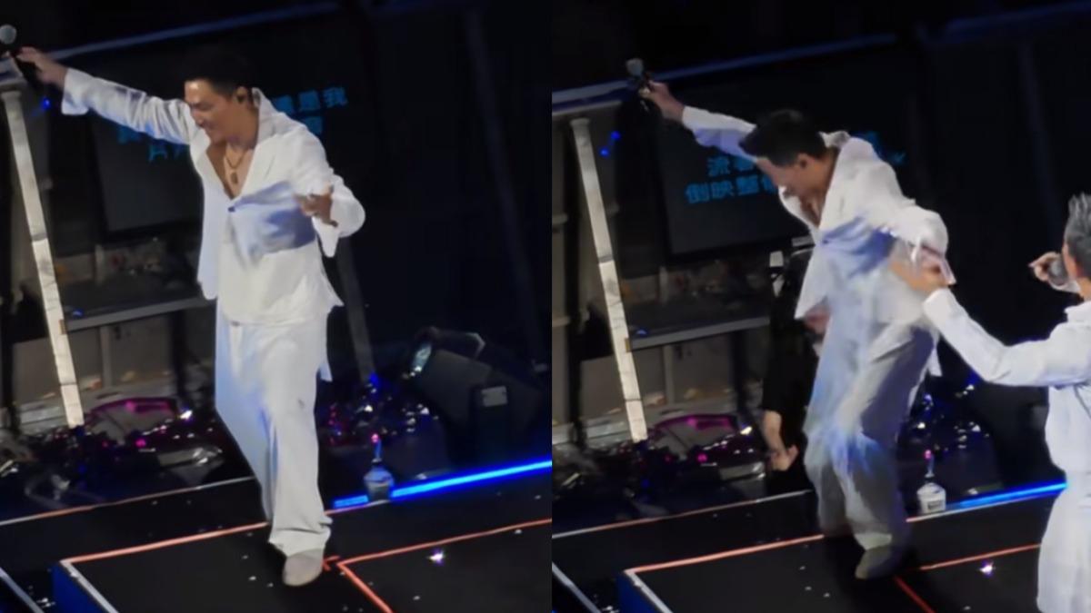 何家勁險摔落演唱會舞台!網捕捉驚險畫面:王力宏團隊看看