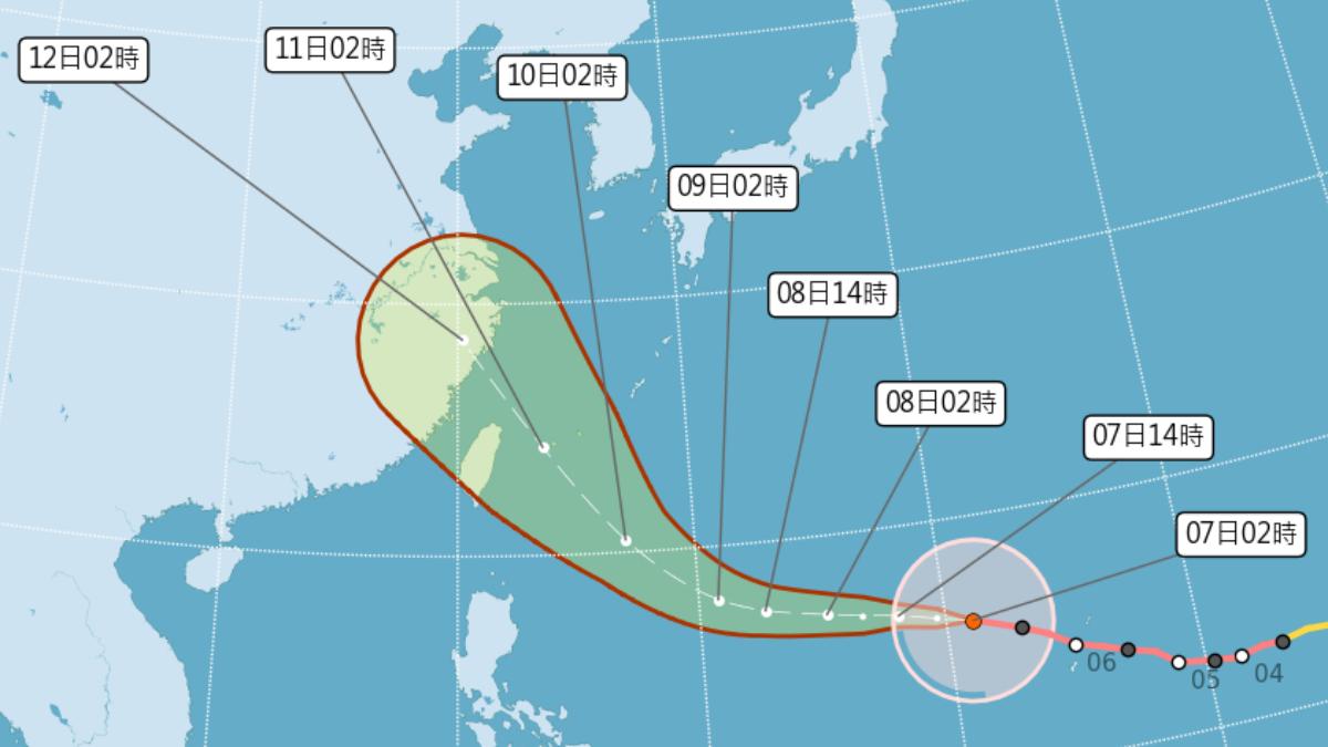 天氣/強颱巴威逐步逼近!北北基宜侵襲率近9成 週五六風雨最猛
