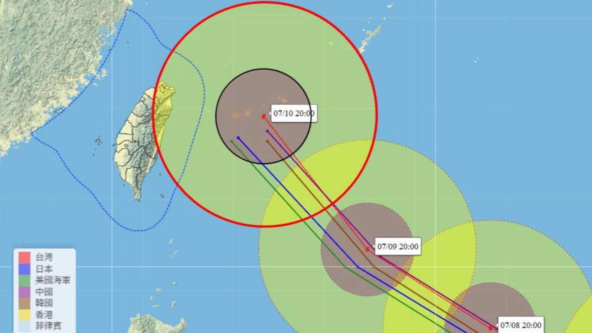 天氣/巴威7級風圈恐罩嘉義以北!週五晚起發威 風雨熱區曝