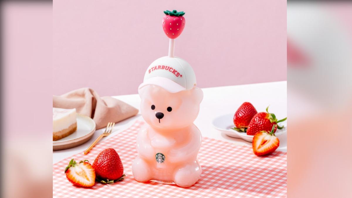 星巴克「草莓小熊」限量開賣！Bearista換粉嫩新裝
