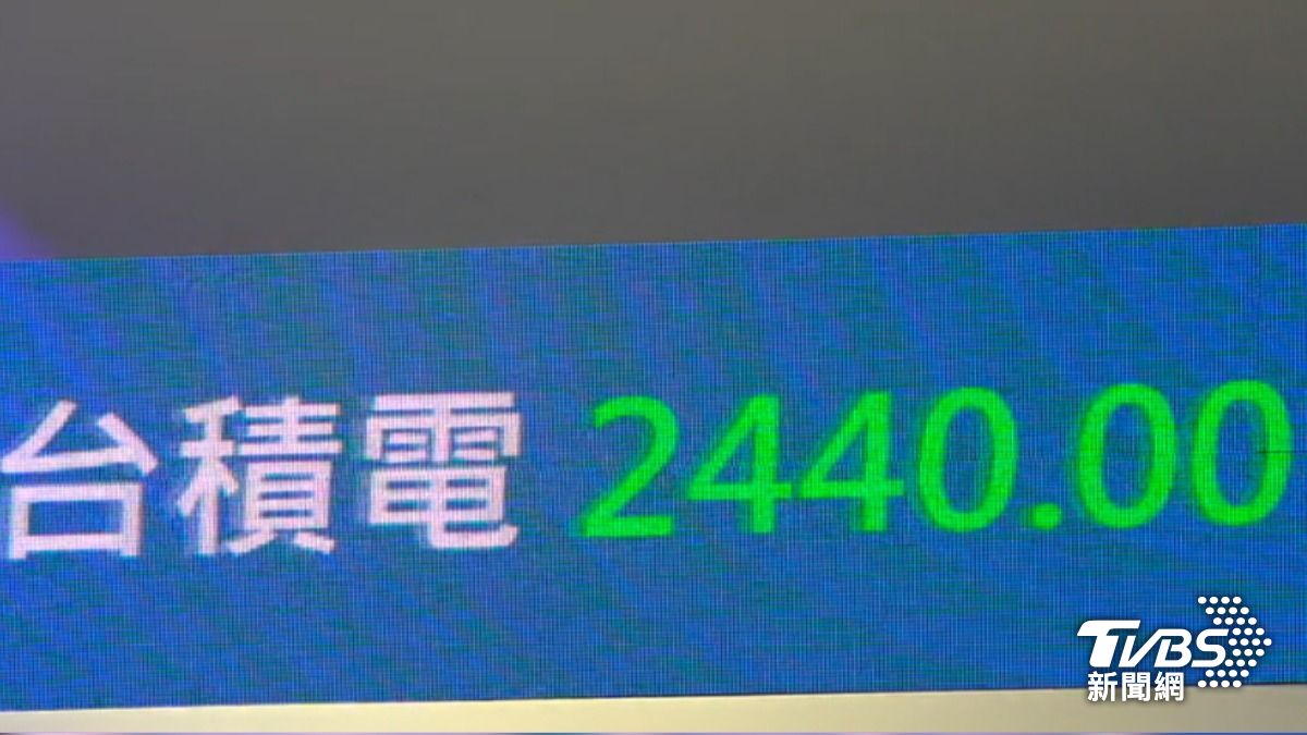 台積電收跌20元，以2440元作收。（圖／TVBS）