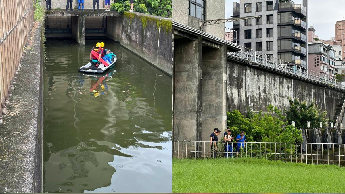 大直橋旁驚見浮屍！女子從洩洪閘門墜河　卡抽水站亡